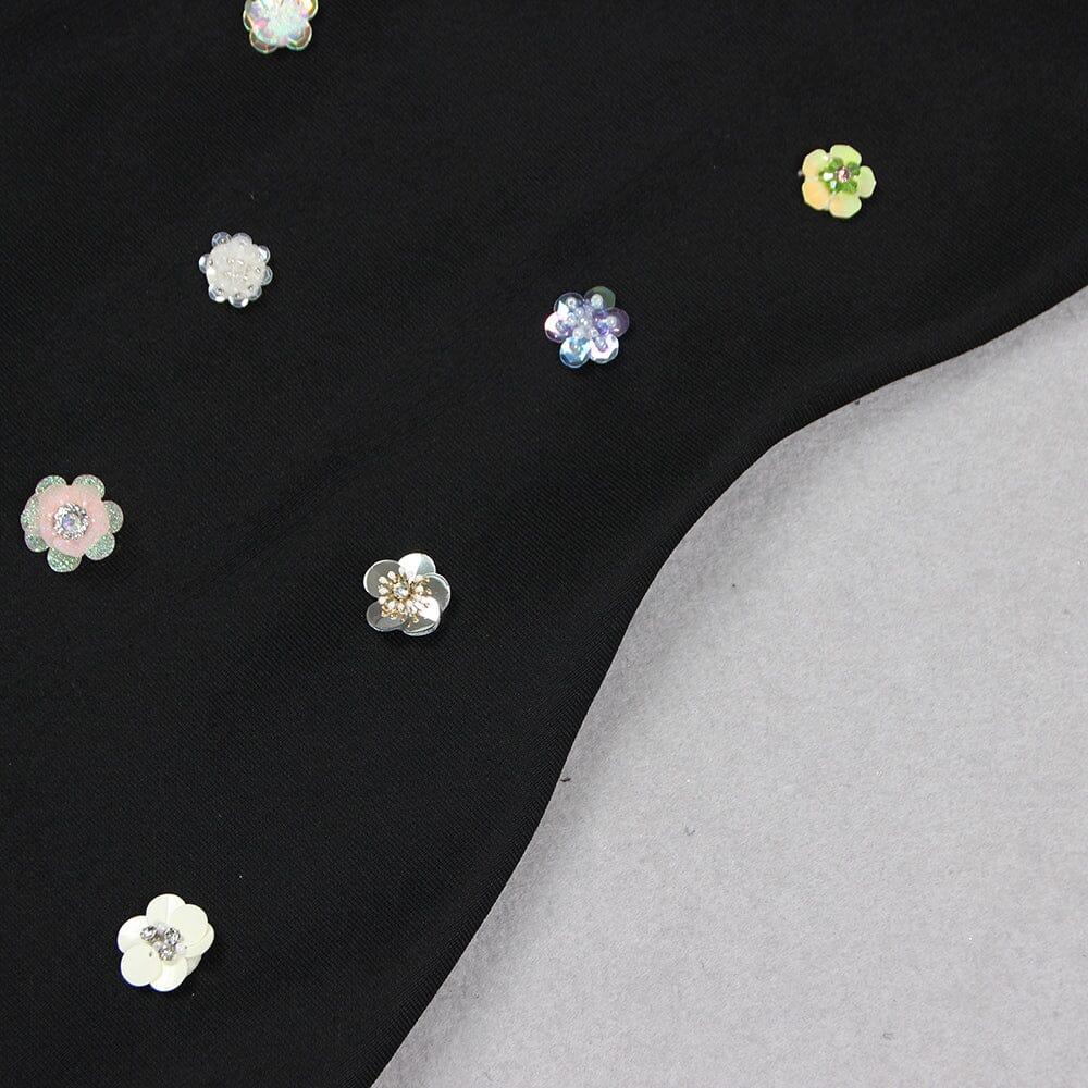 AIIZIE HALTER EMBELLISHED FLOWERS MINI DRESS - product image