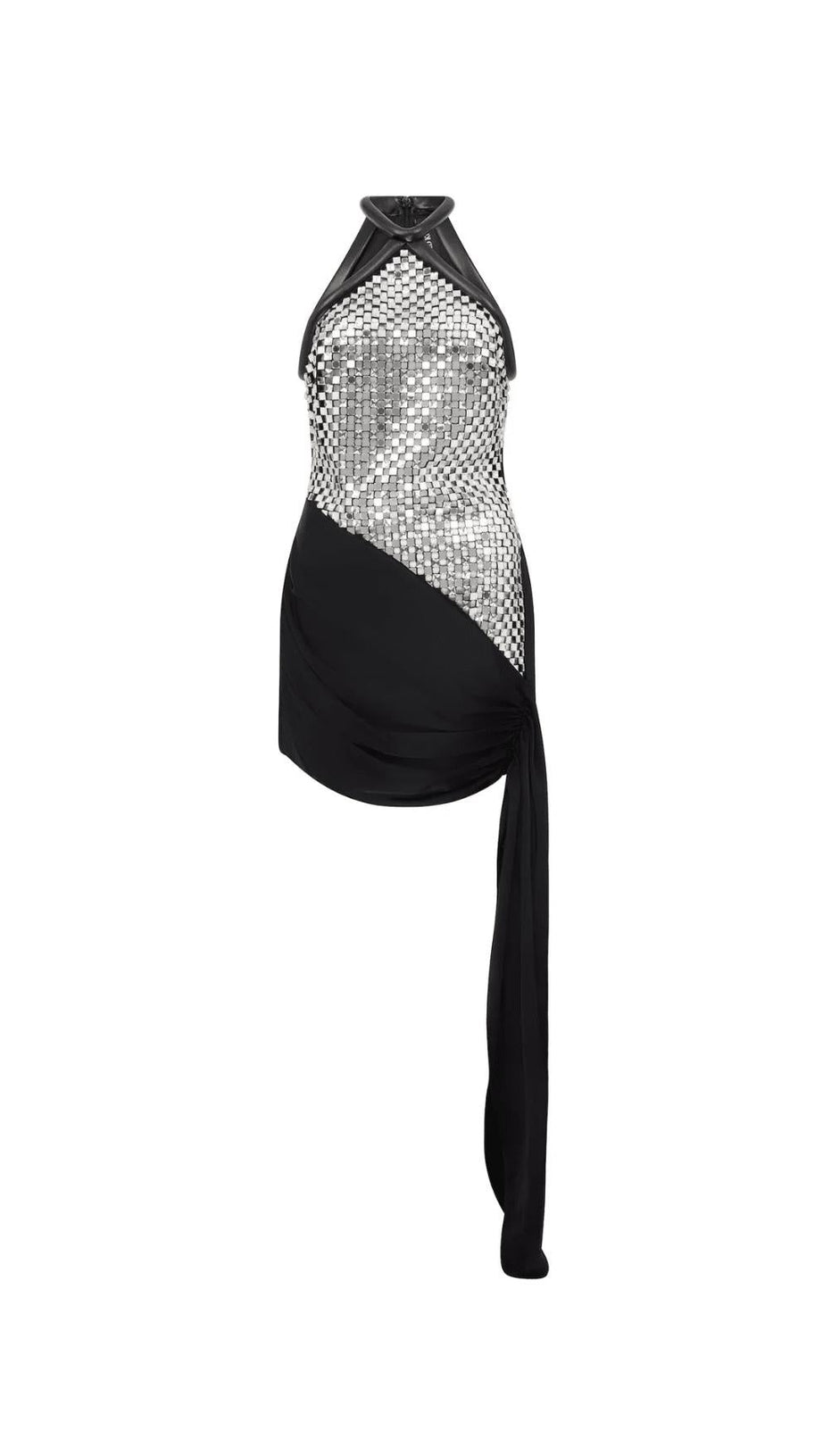 Neckholder-Minikleid mit Pailletten 