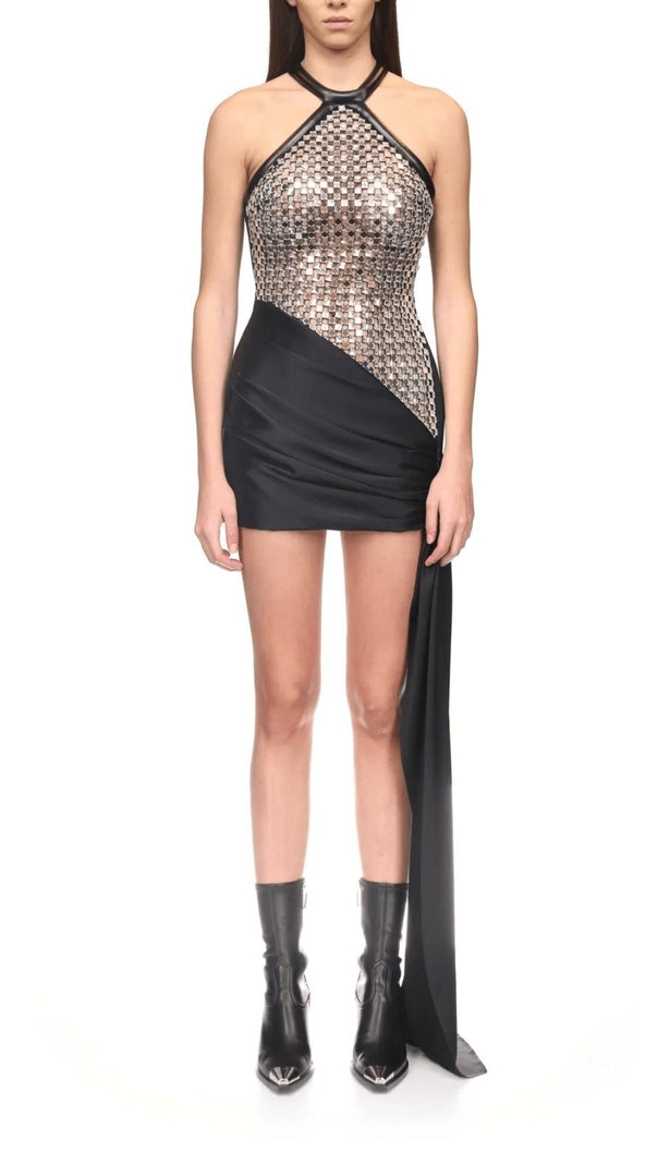 AIIZIE HALTER SEQUIN MINI DRESS - product image