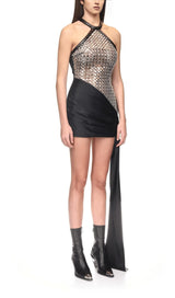 HALTER SEQUIN MINI DRESS