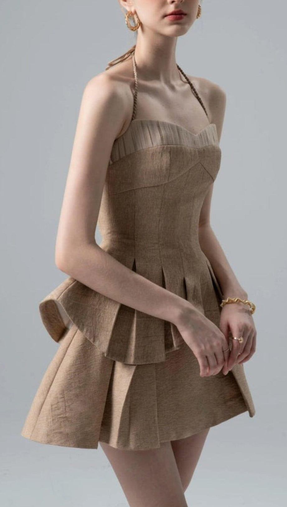 Neckholder-Set mit Plissee