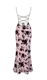 PINK DEVORE MAXI DRESS