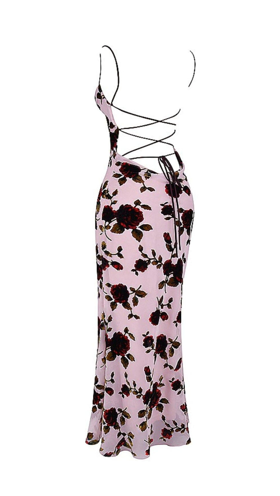 PINK DEVORE MAXI DRESS