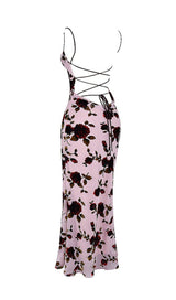 PINK DEVORE MAXI DRESS