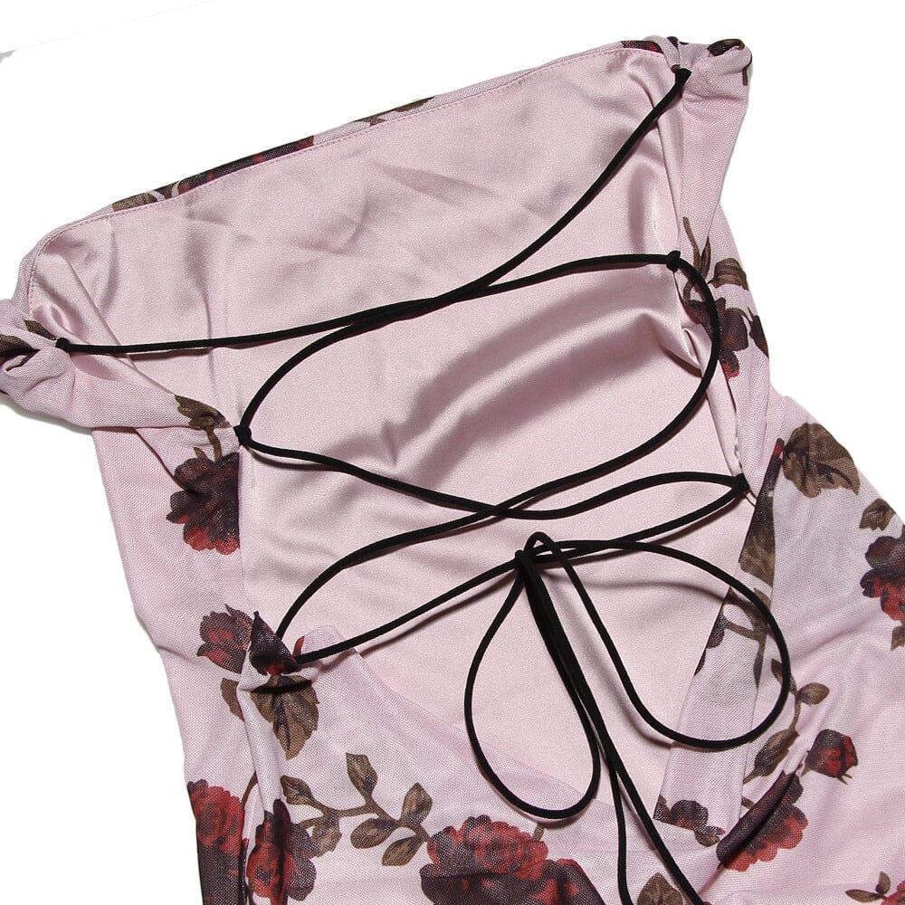 AIIZIE PINK DEVORE MAXI DRESS - product image