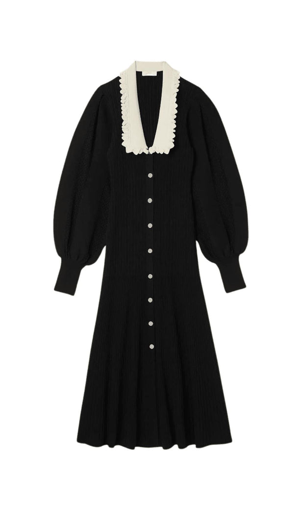 AIIZIE LONG SLEEVE KNITTED MIDI DRESS - product image