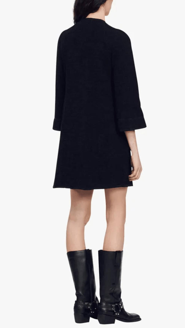 AIIZIE LONG SLEEVE KNITTED MIDI DRESS - product image