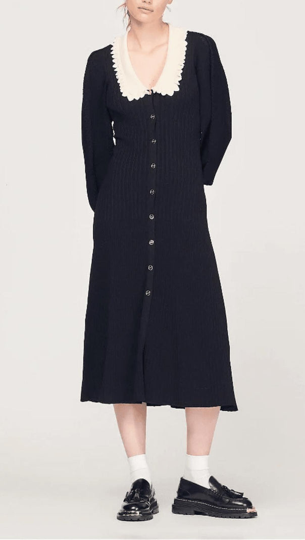 AIIZIE LONG SLEEVE KNITTED MIDI DRESS - product image