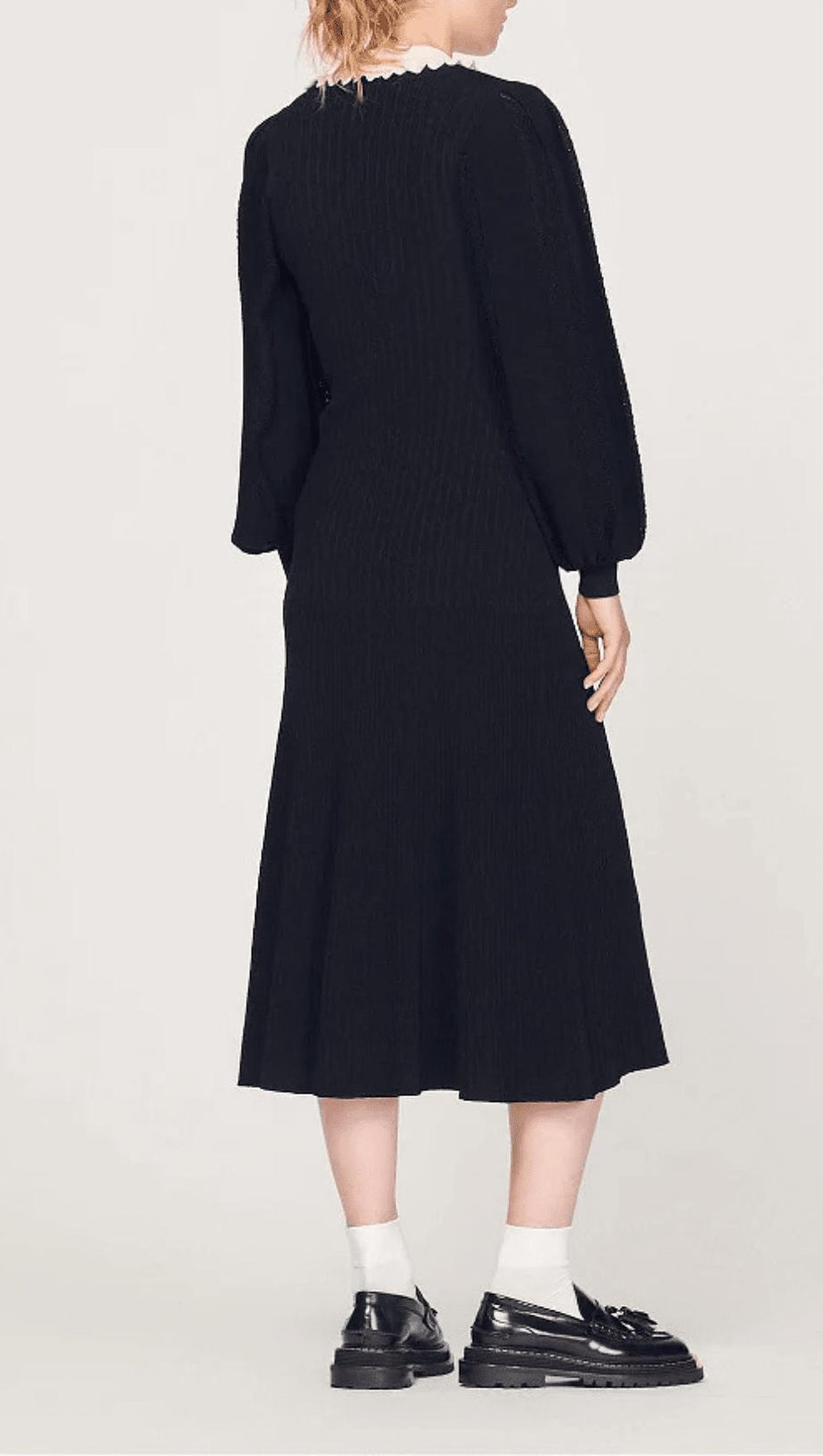 LONG SLEEVE KNITTED MIDI DRESS