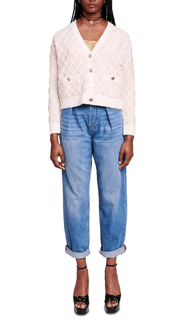 AIIZIE METALLIC CARDIGAN SWEATER - product image