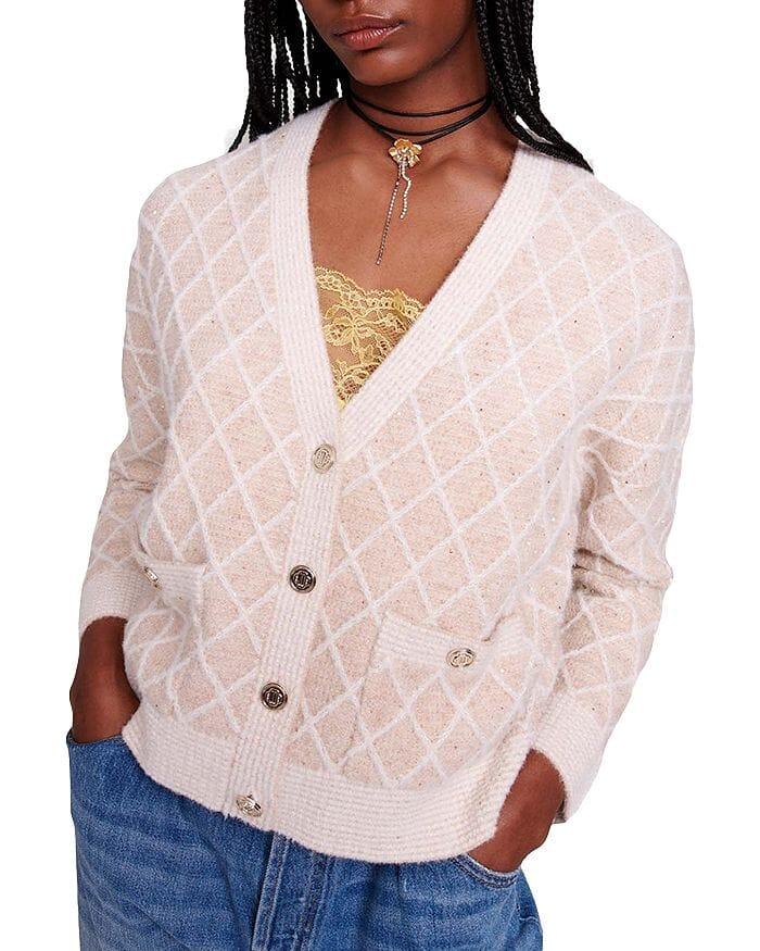 AIIZIE METALLIC CARDIGAN SWEATER - product image