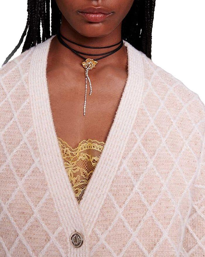AIIZIE METALLIC CARDIGAN SWEATER - product image