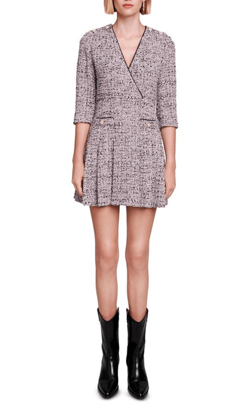 ABITO INCROCIATO IN TWEED METALLIZZATO