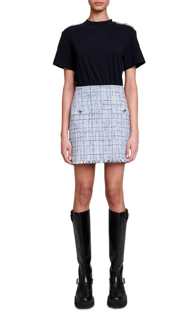 AIIZIE MIXED MEDIA DRESS - product image
