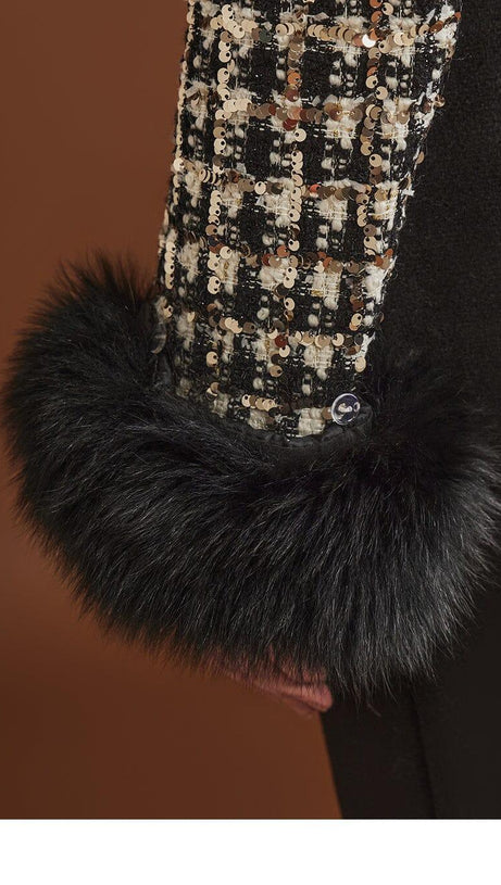 GIACCA IN PELLICCIA DI TWEED CON SPANGOL