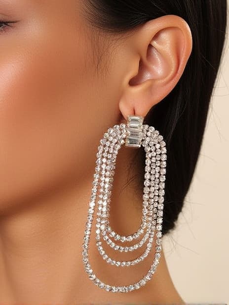 Geneva Diamante Arch Earrings