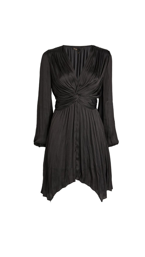 AIIZIE SATIN PLEATED MINI DRESS - product image