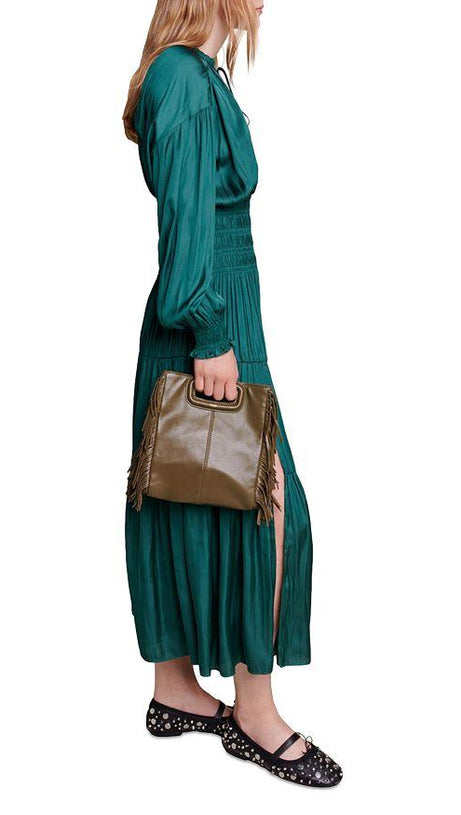 SATIN-LOOK MAXI DRESS