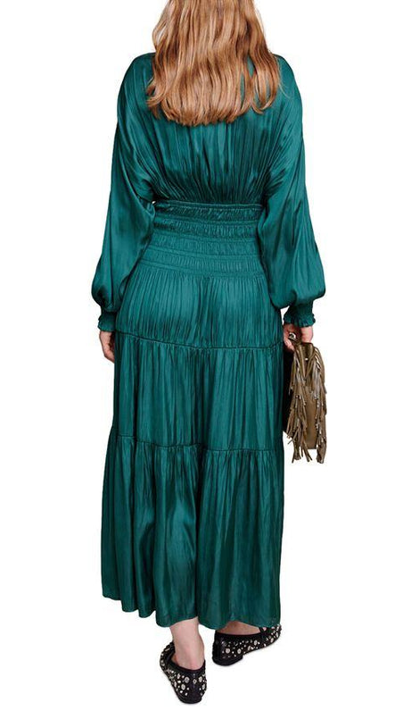 SATIN-LOOK MAXI DRESS