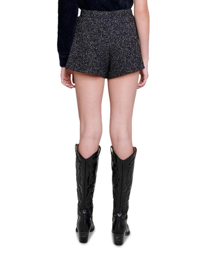 AIIZIE SEQUIN BEAD TRIM TWEED SHORTS - product image