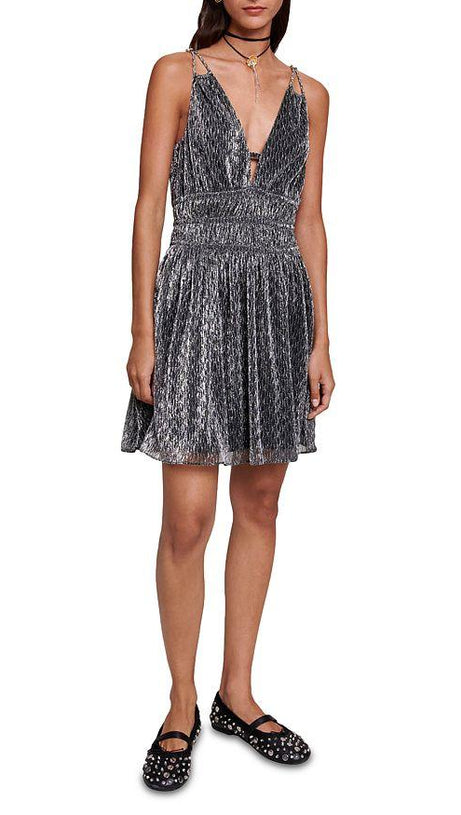 SHIMMERED MINI DRESS