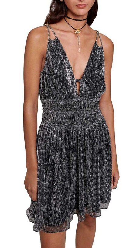 SHIMMERED MINI DRESS