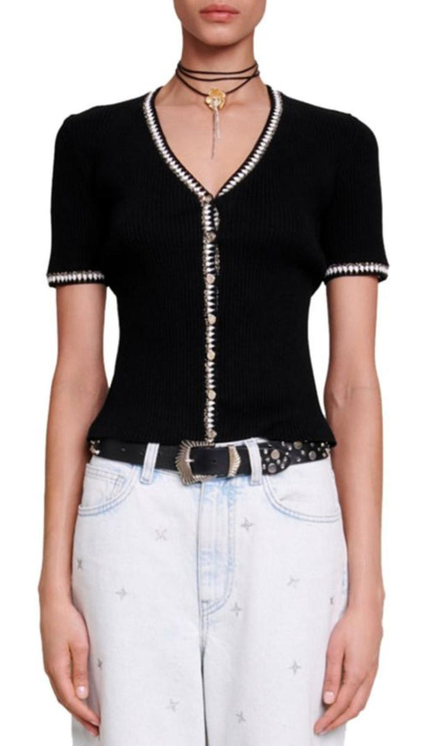 AIIZIE SHORT SLEEVE CARDIGAN - product image