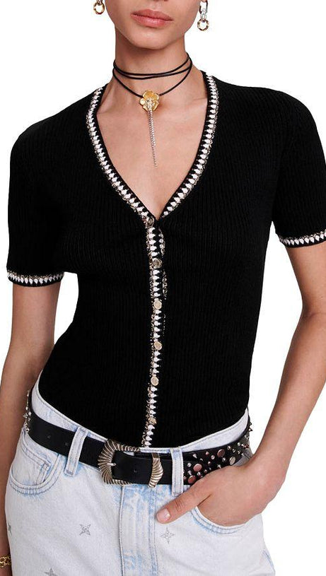 SHORT SLEEVE CARDIGAN