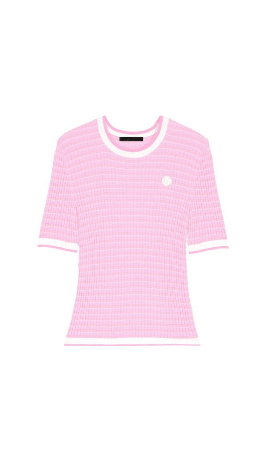 SHORT SLEEVE SWEATER IN PINK
