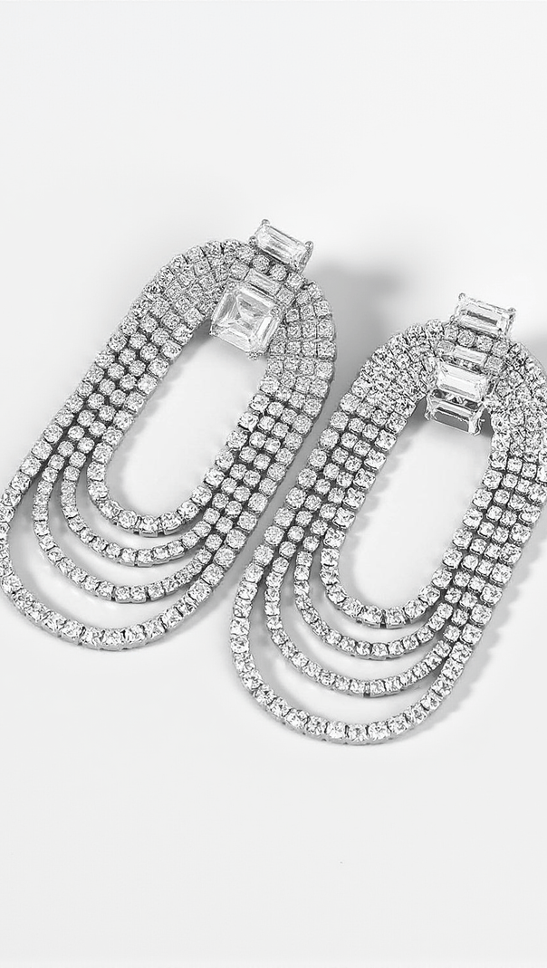 AIIZIE GENEVA DIAMANTE ARCH EARRINGS - product image