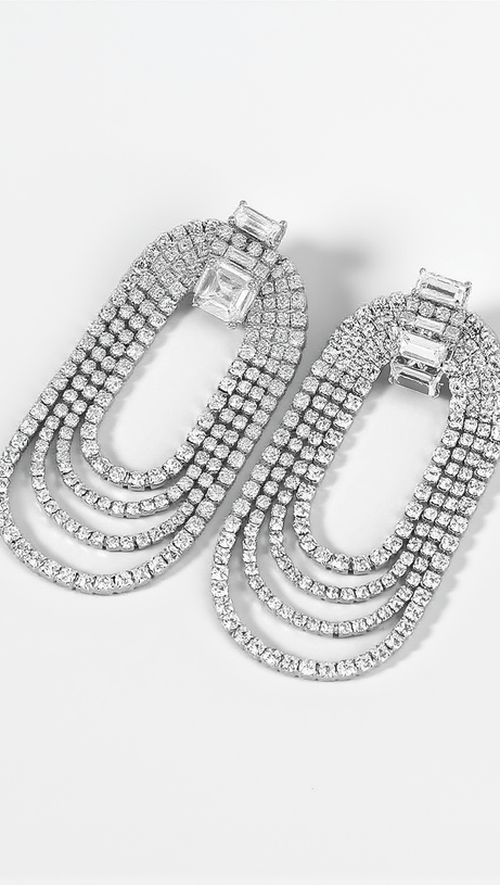 GENEVA DIAMANTE ARCH EARRINGS