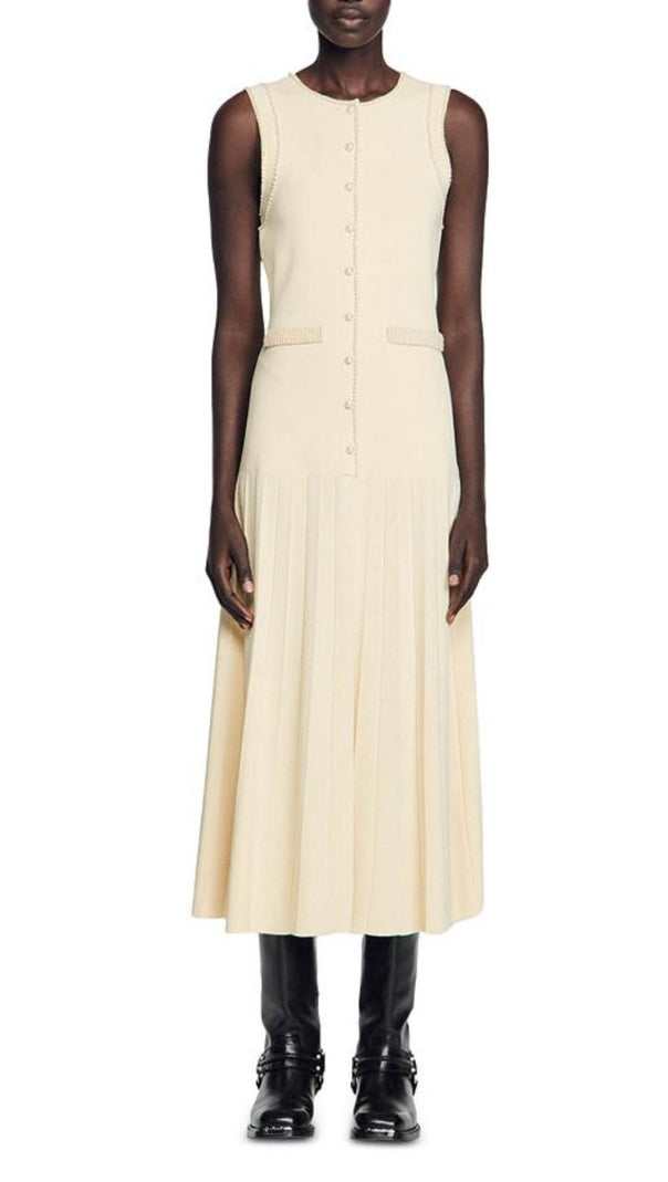 AIIZIE SLEEVELESS KNIT MIDI DRESS - product image