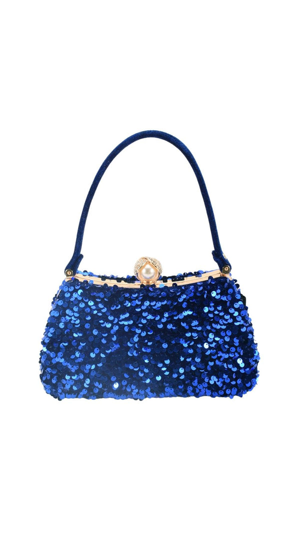 AIIZIE SOLID COLOR SEQUIN CLUTCH - product image