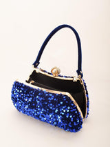 SOLID COLOR SEQUIN CLUTCH