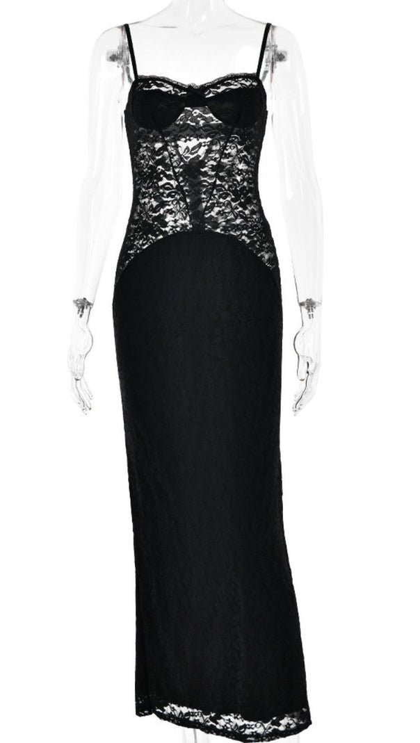 AIIZIE SPAGHETTI LACE MAXI DRESS - product image