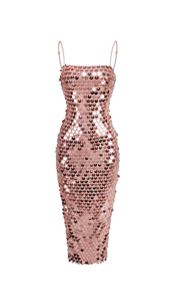 AIIZIE STRAP MIDI DRESS IN SEQUINS - product image