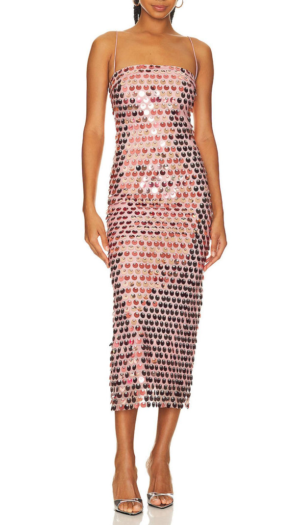 AIIZIE STRAP MIDI DRESS IN SEQUINS - product image