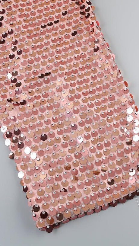 STRAP MIDI DRESS IN SEQUINS