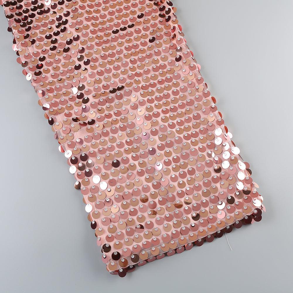 AIIZIE STRAP MIDI DRESS IN SEQUINS - product image