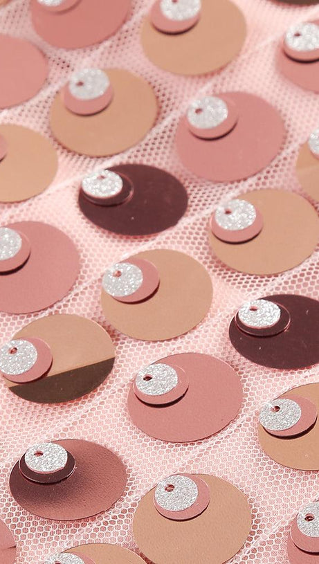 STRAP MIDI DRESS IN SEQUINS