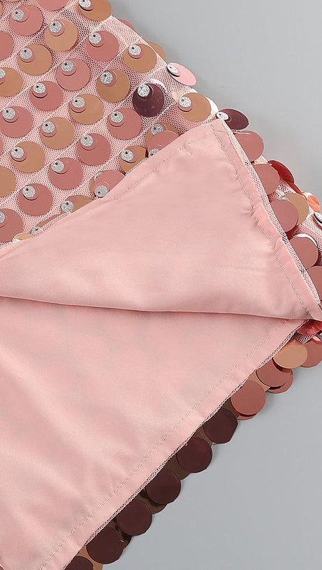 STRAP MIDI DRESS IN SEQUINS