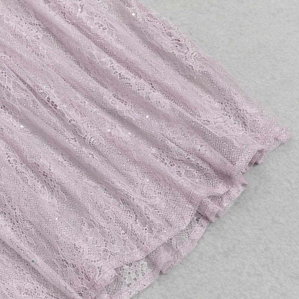 AIIZIE STRAPLESS CORSET LACE MAXI DRESS - product image