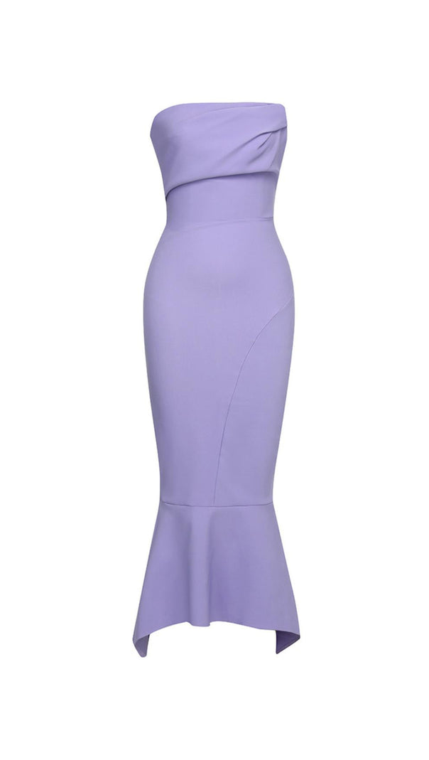AIIZIE STRAPLESS CREPE MIDI DRESS - product image