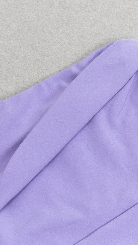 STRAPLESS CREPE MIDI DRESS