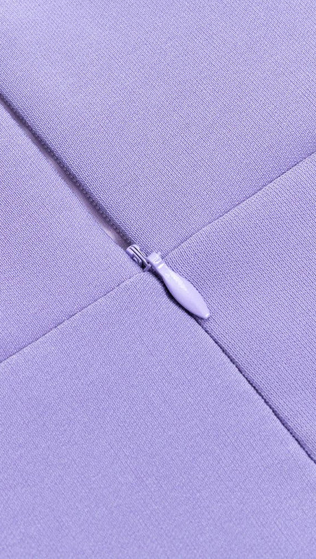 STRAPLESS CREPE MIDI DRESS