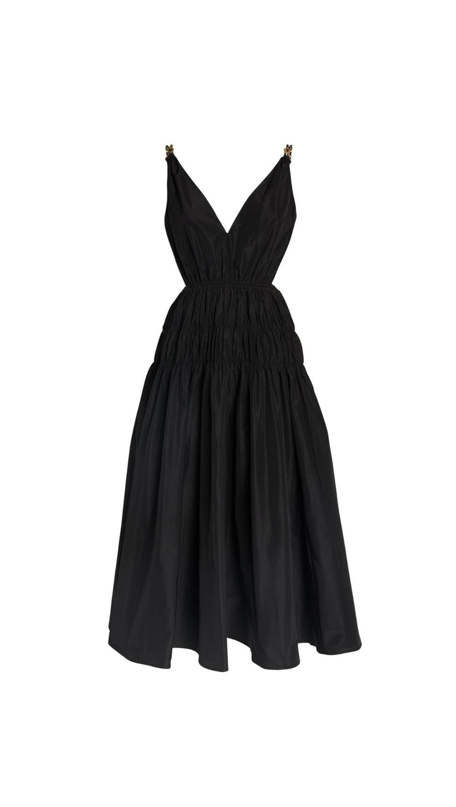 TAFFETA CUTOUT MIDI DRESS