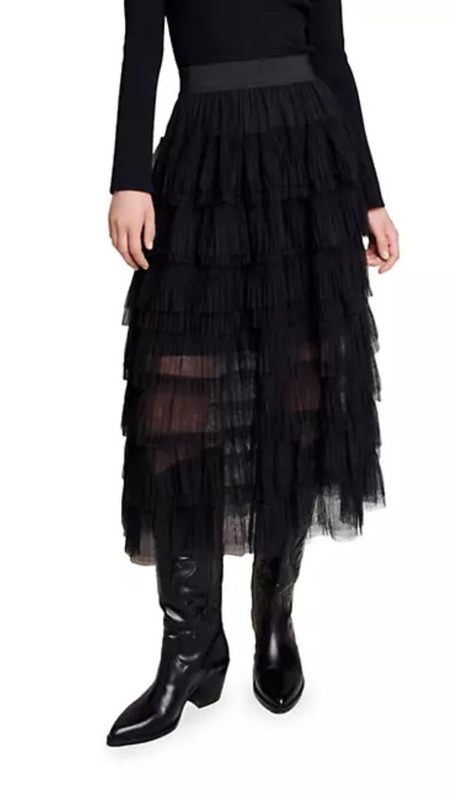 TIERED TULLE SKIRT