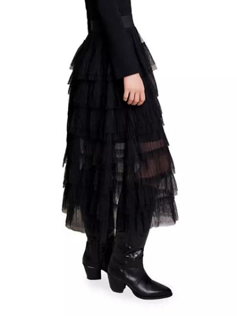 TIERED TULLE SKIRT