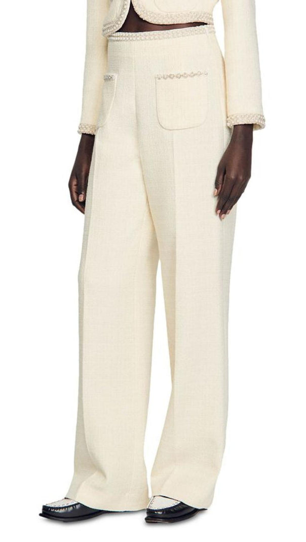 AIIZIE TWEED FLARE PANTS - product image