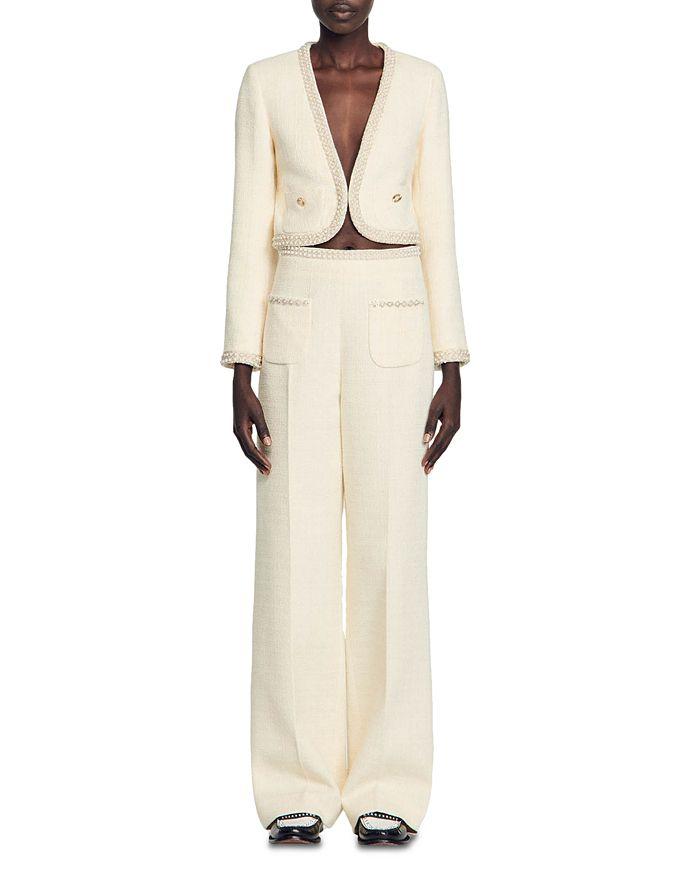 AIIZIE TWEED FLARE PANTS - product image